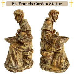 BOLVOUD St. Francis statue in outdoor garden setting