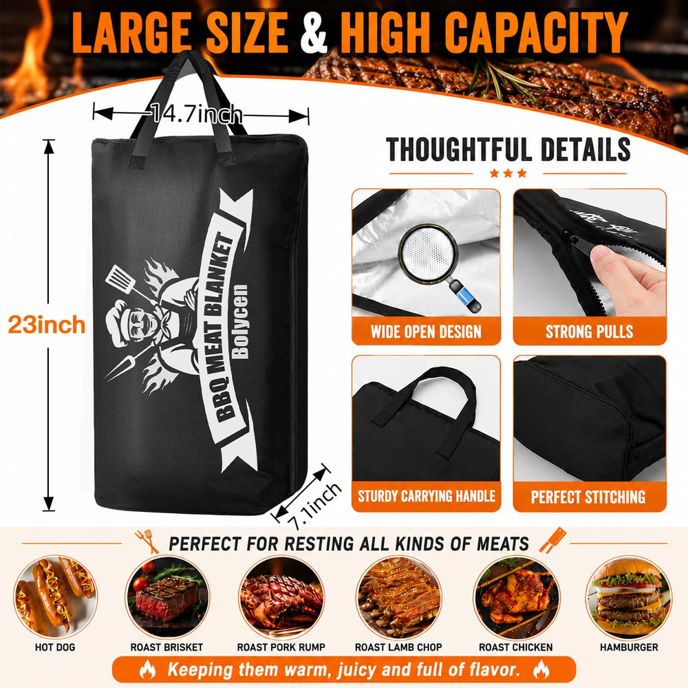 Bolycen BBQ Blanket 23-inch black model side view
