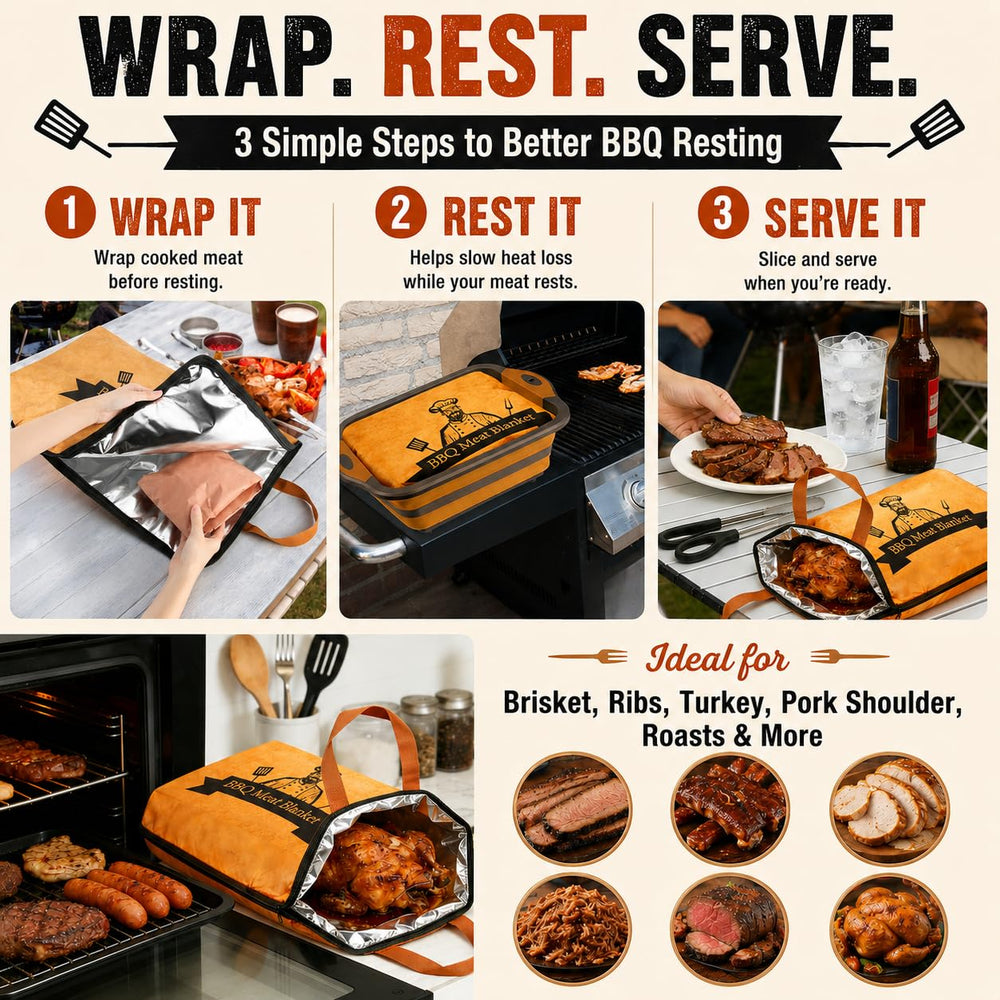 Bolycen BBQ Blanket dimensions shown next to a ruler