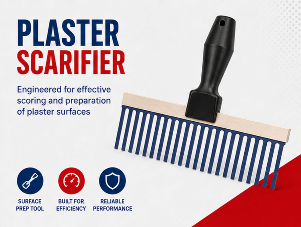 Bon Plaster Scarifier side view showing the plastic handle