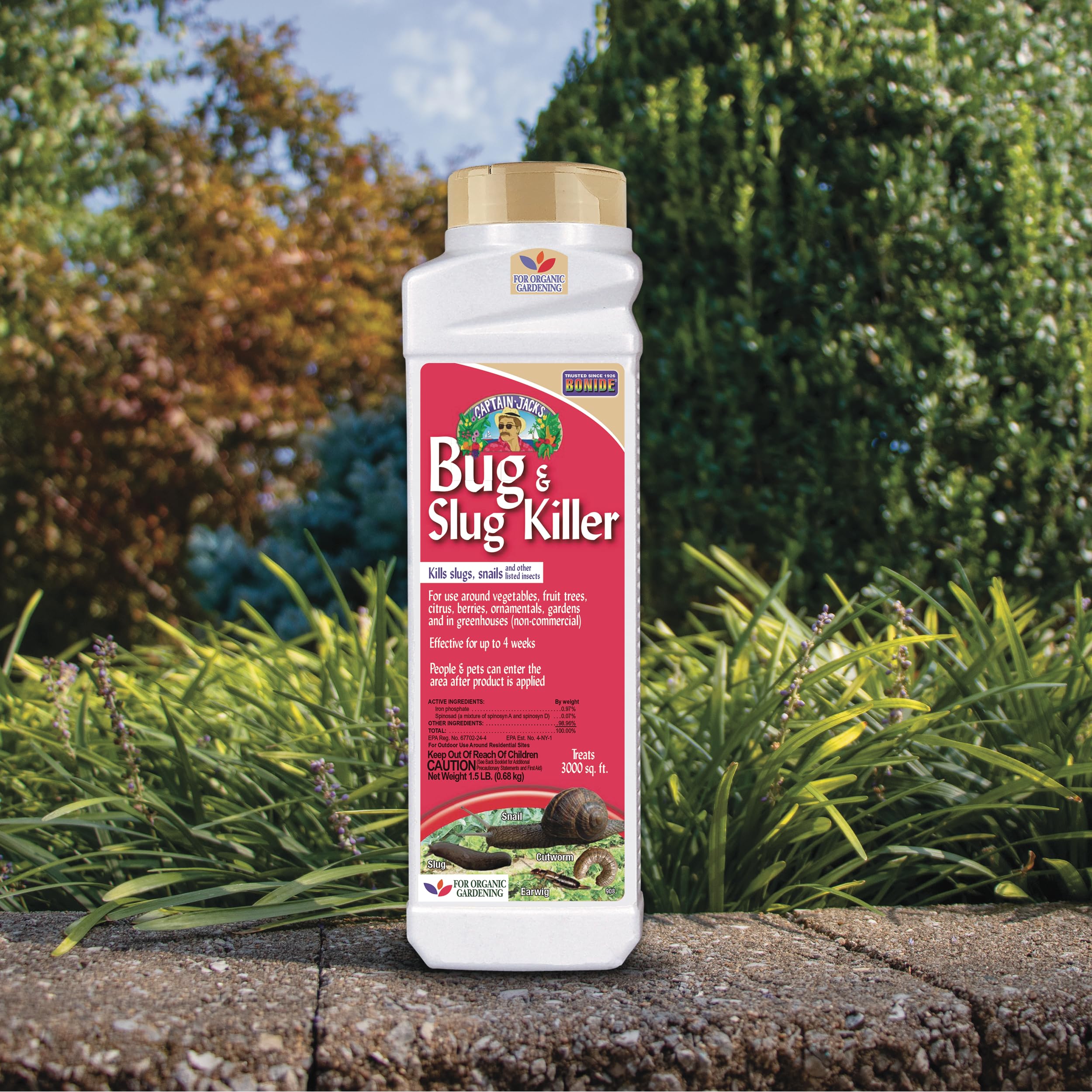 Bonide Bug & Slug Killer Granules used around fruit plants