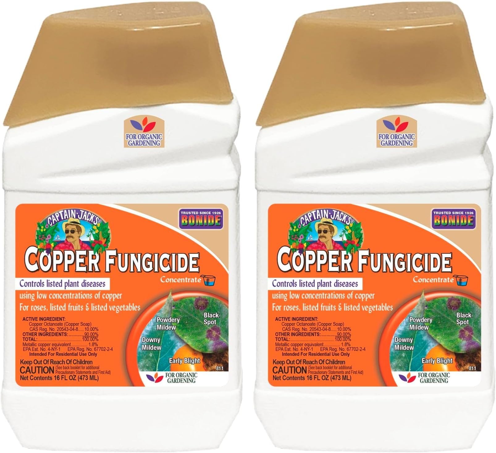 Bonide Captain Jack Copper Fungicide 16 oz bottle front view
