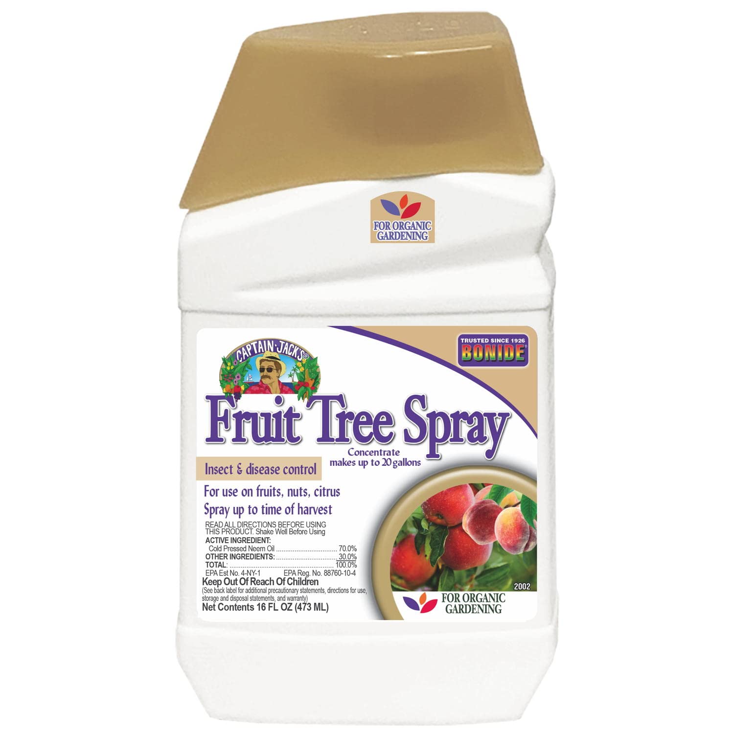 Bonide Captain Jack's Fruit Tree Spray 16 oz concentrate front view