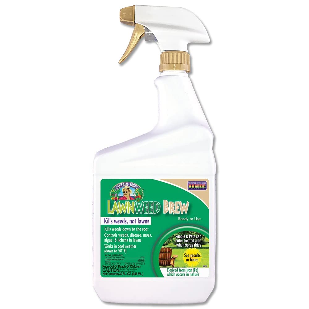 Bonide Captain Jack's Lawnweed Brew 32 oz ready-to-use spray front view