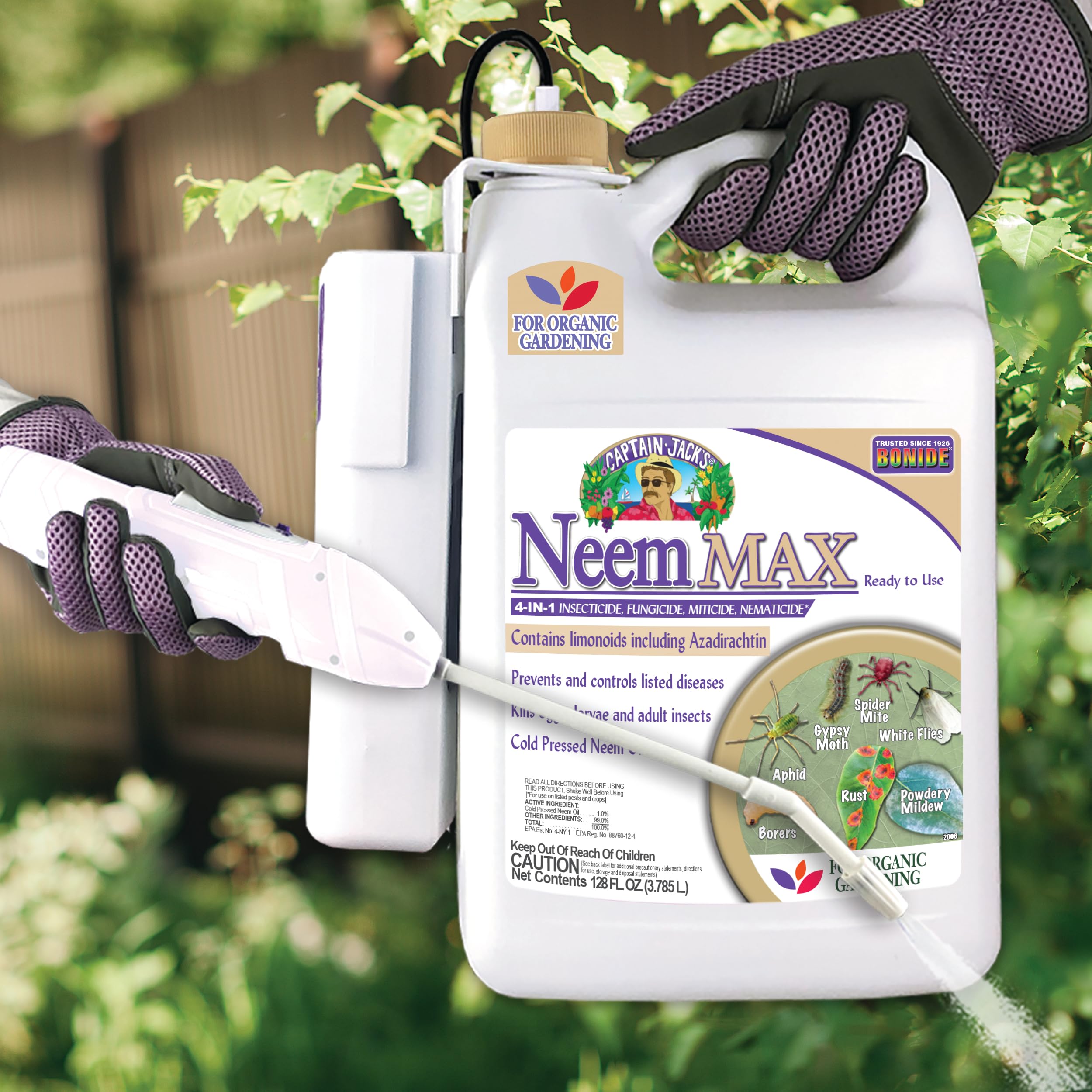 Bonide Captain Jack's Neem Max packaging on table