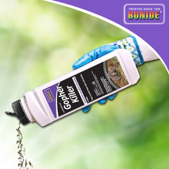 Bonide Gophertox Gopher Killer granules in garden setting