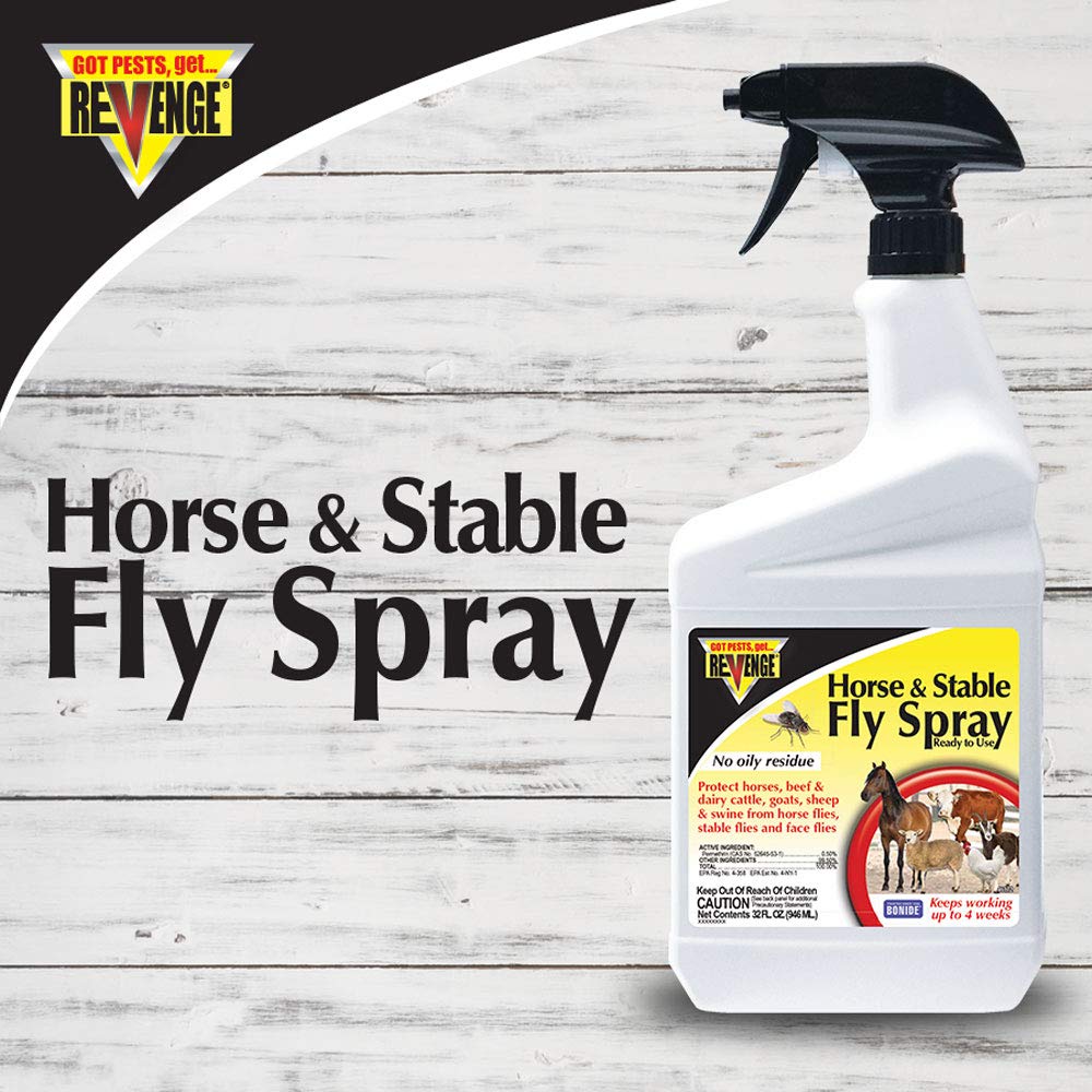 Bonide Horse & Stable Fly Spray nozzle and label