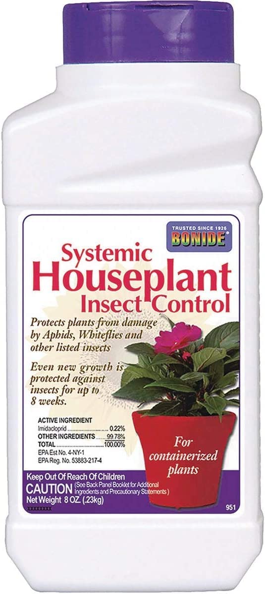 Bonide House Plant Insect Control Granules 8 Oz packaging details