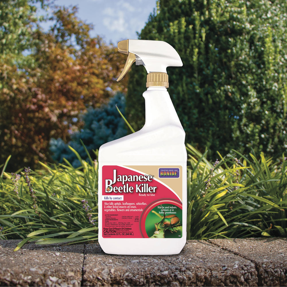 Bonide Japanese Beetle Killer Spray label with ingredients