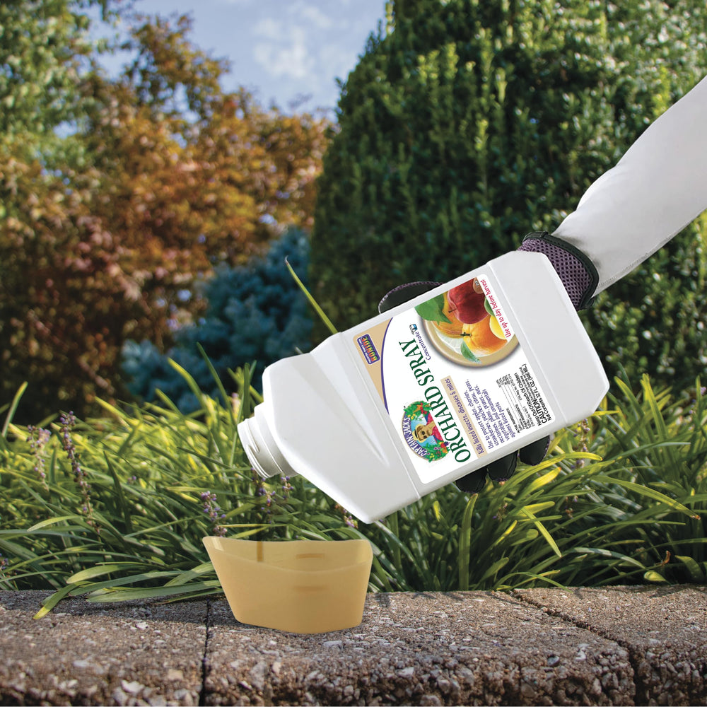 Bonide Orchard Spray bottle with label close-up