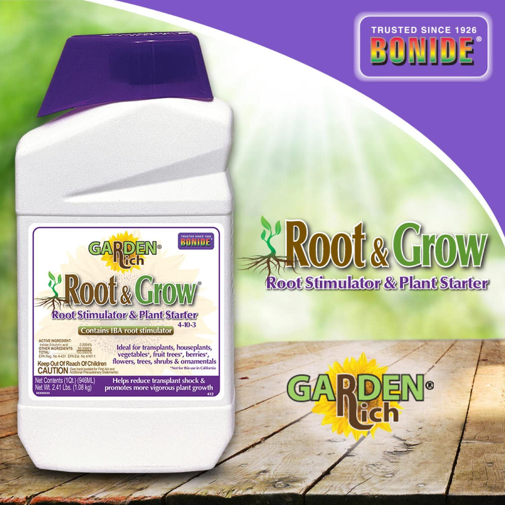 Bonide Root & Grow pouring into a watering can