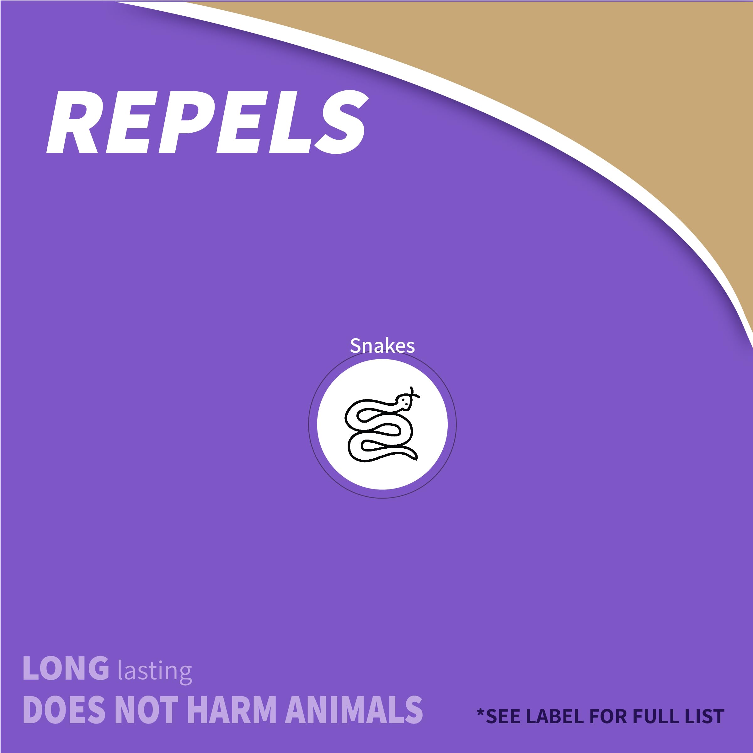 Bonide Snake Stopper product label with natural ingredients