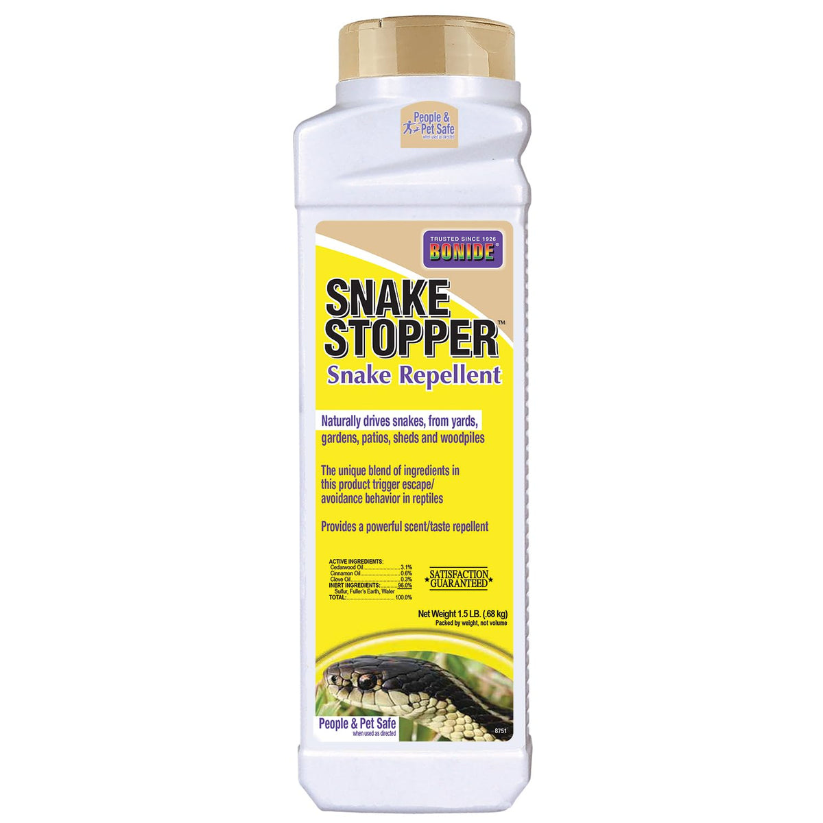 Bonide Snake Stopper Snake Repellent Granules 1.5 lbs front view