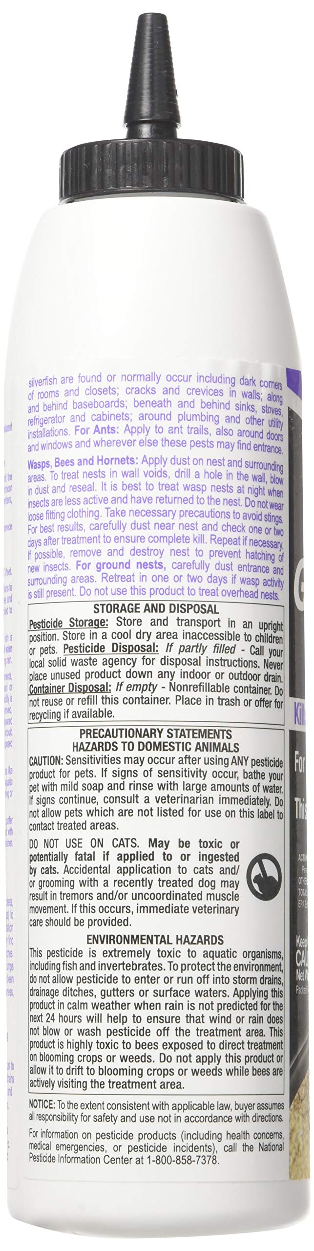 Bonide Spider and Ground Bee Killer packaging side view