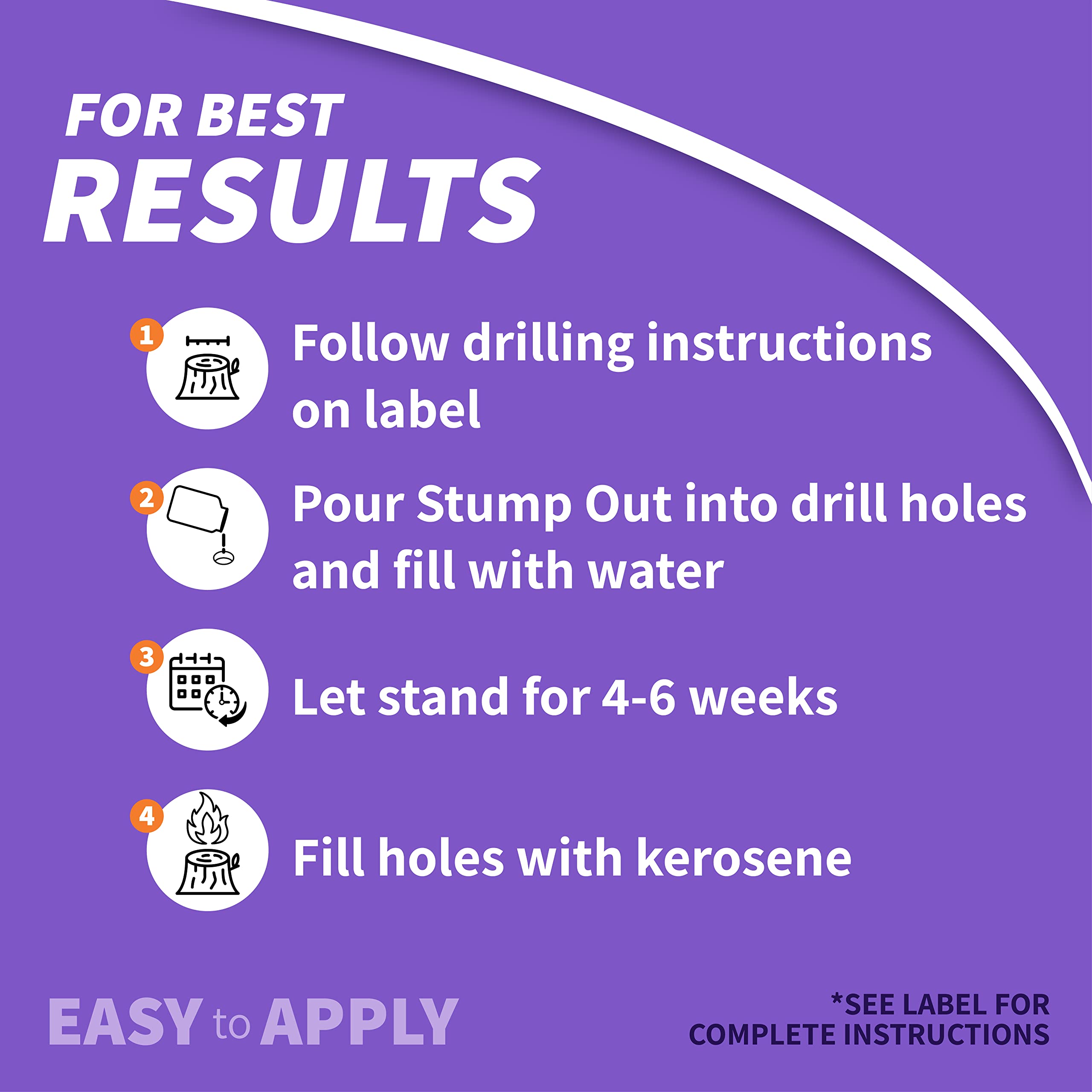 Bonide Stump-Out Granules application on a stump