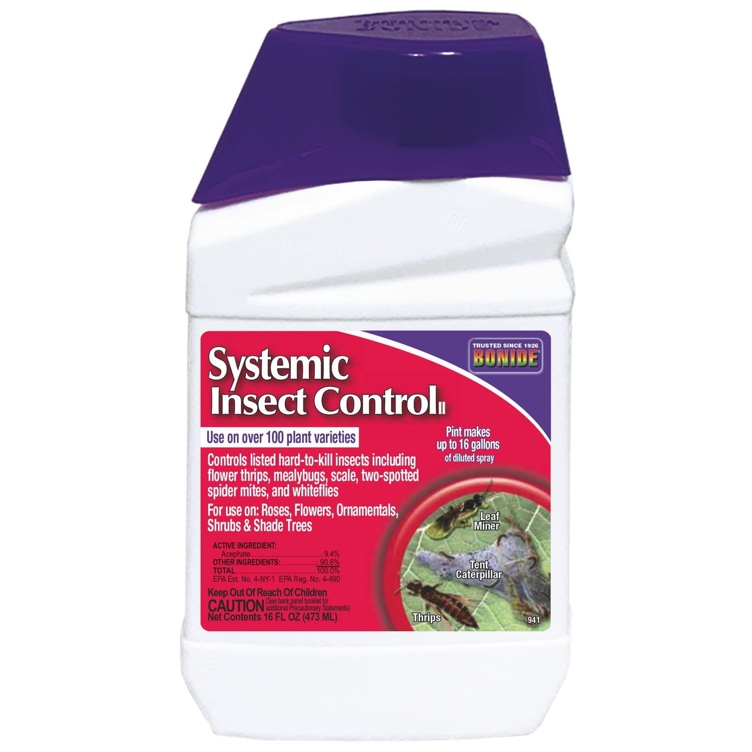 Bonide Systemic Insect Control 16 oz concentrate front view