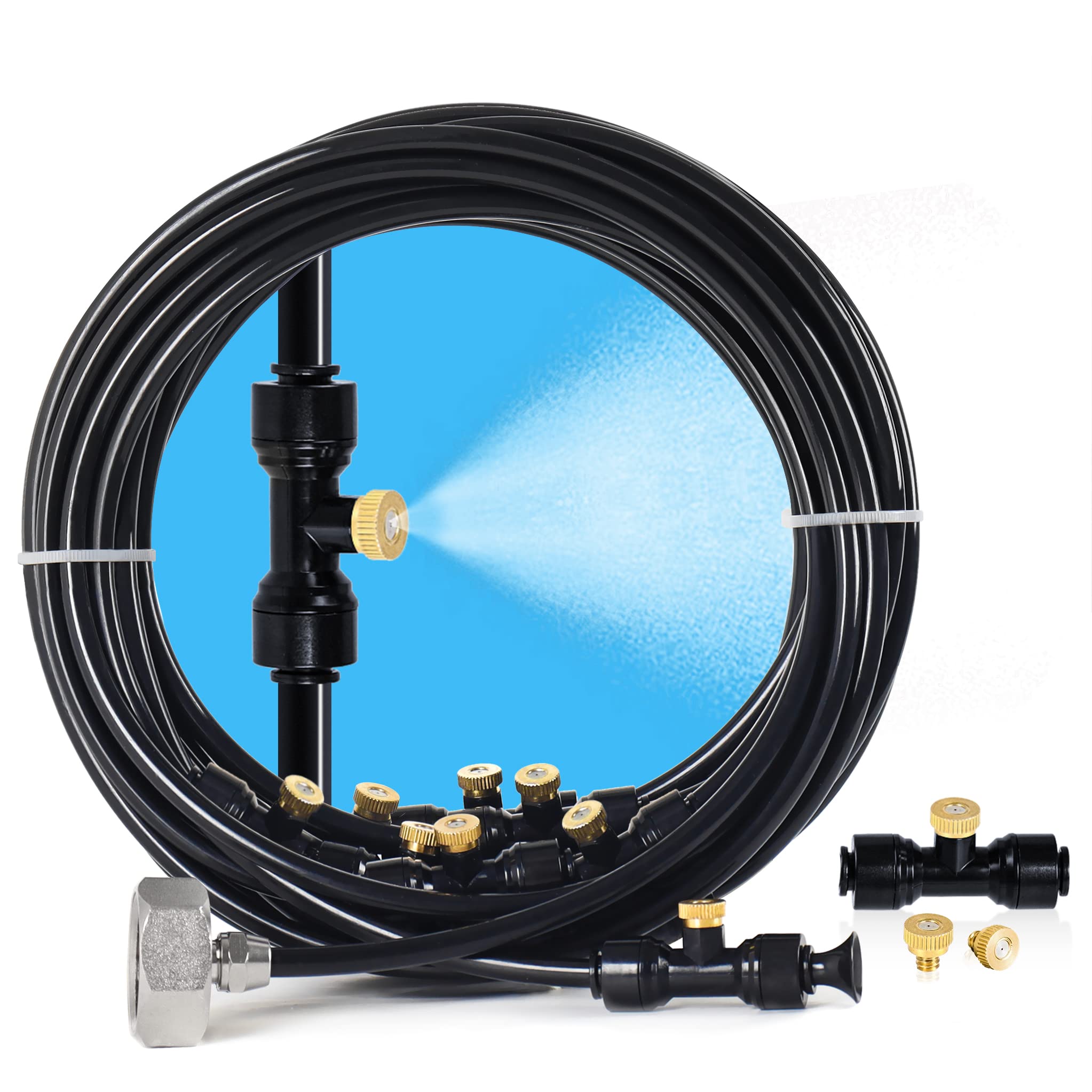 Bonviee 26FT Misting System with 7 brass nozzles