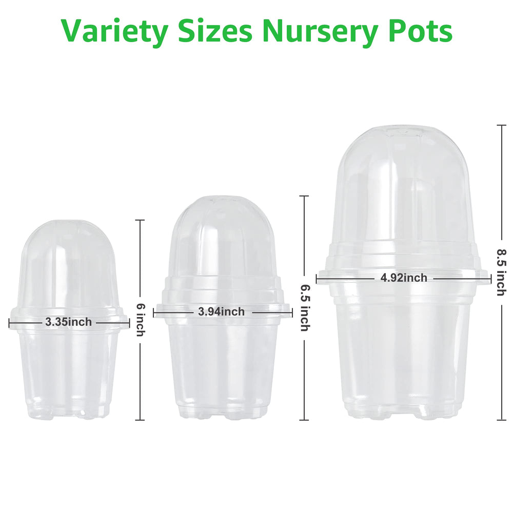 Bonviee 4 inch clear nursery pot with drainage holes