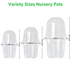 Bonviee 4 inch clear nursery pot with drainage holes