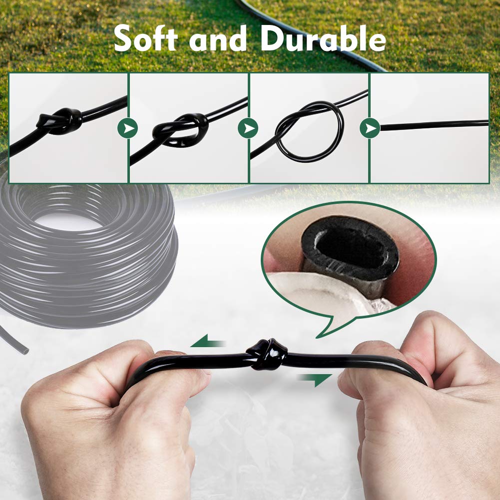 Bonviee 50FT irrigation tubing with barbed fittings