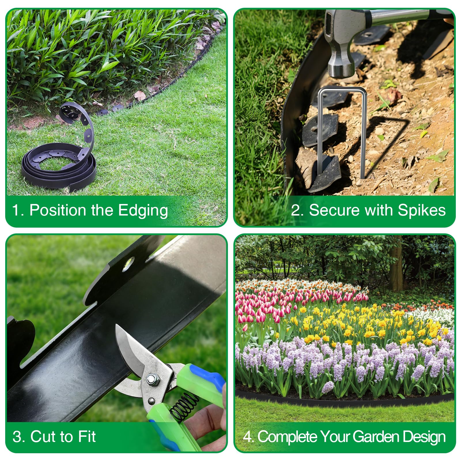 Bonviee 66FT landscape edging stakes and edging pieces