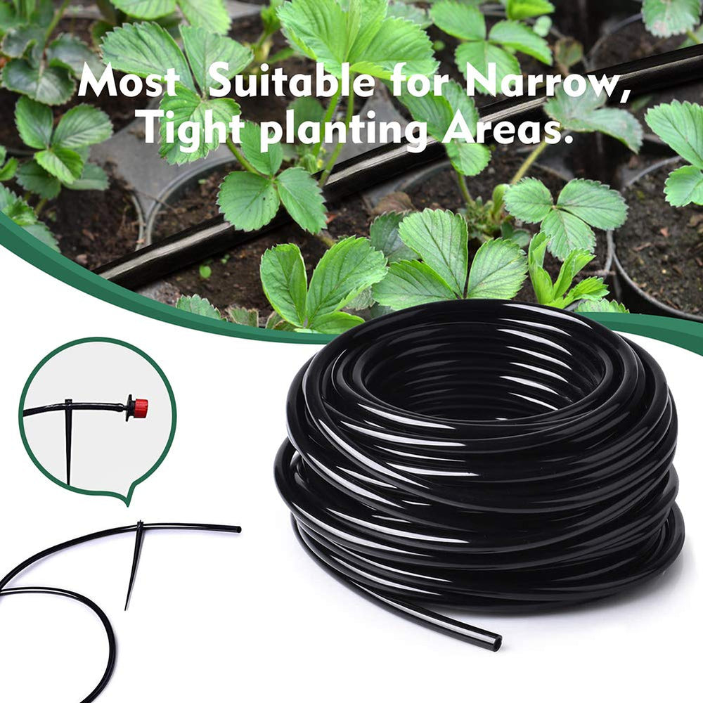 Bonviee drip irrigation tubing installed in a garden bed