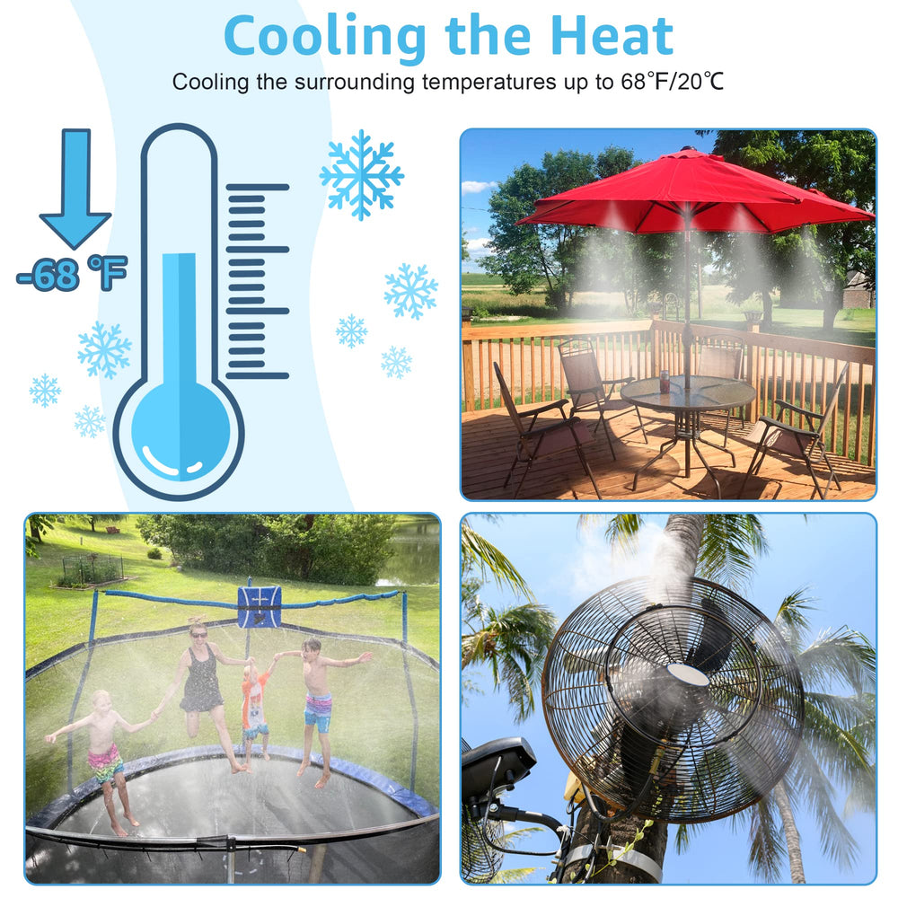 Bonviee misting system components including tubing and fittings