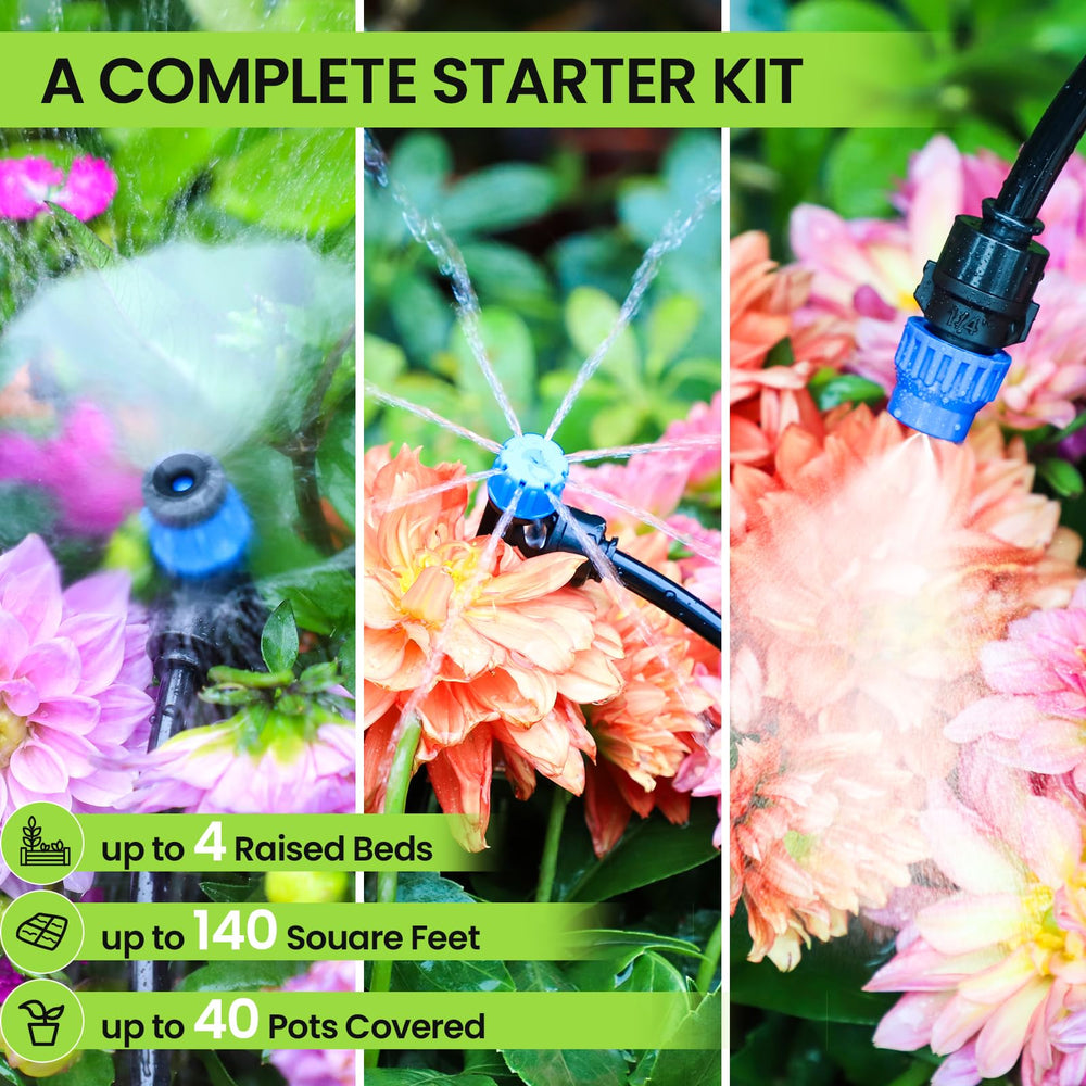 Bonviee quick-connect fittings for easy installation of drip irrigation system