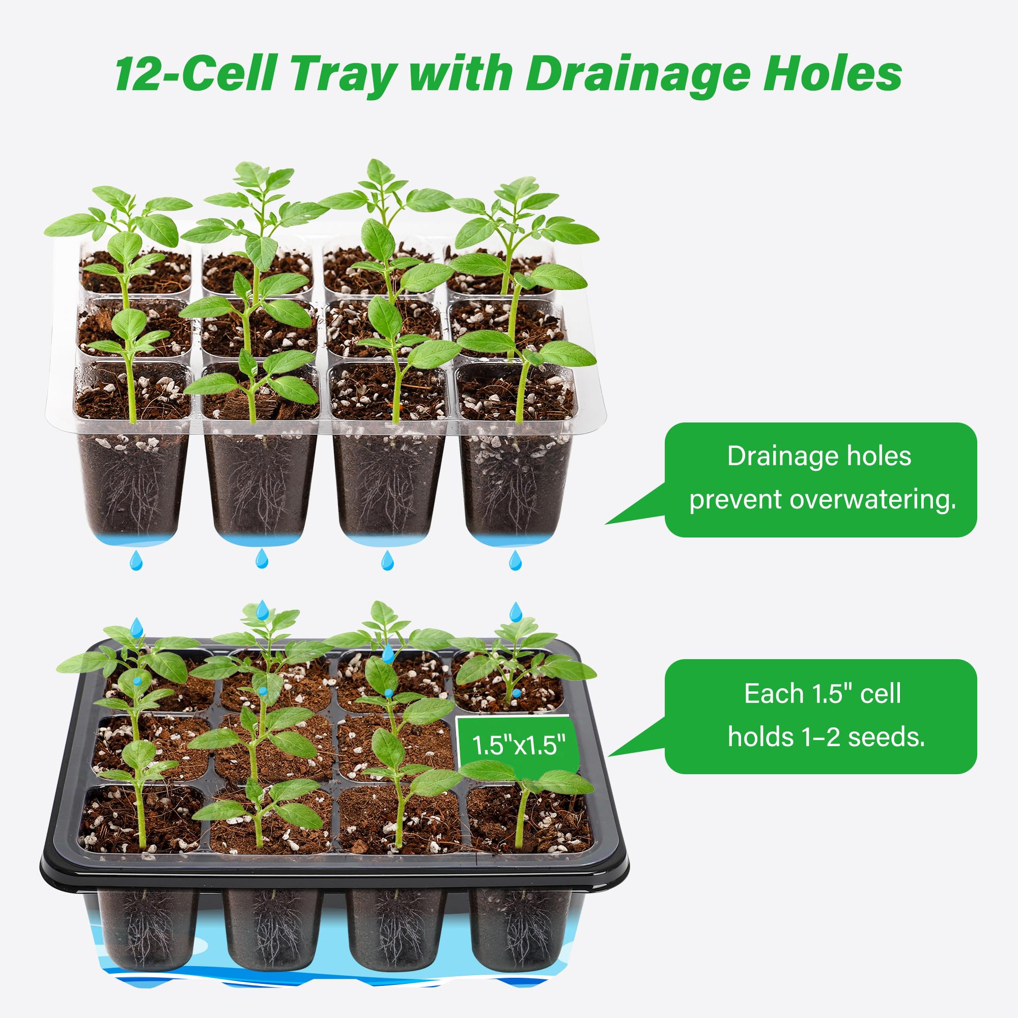 Bonviee seed starter tray in a gardening setup