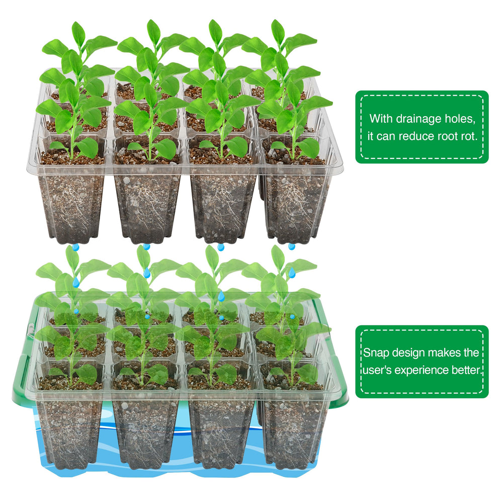 Bonviee seed starter tray set with multiple trays stacked