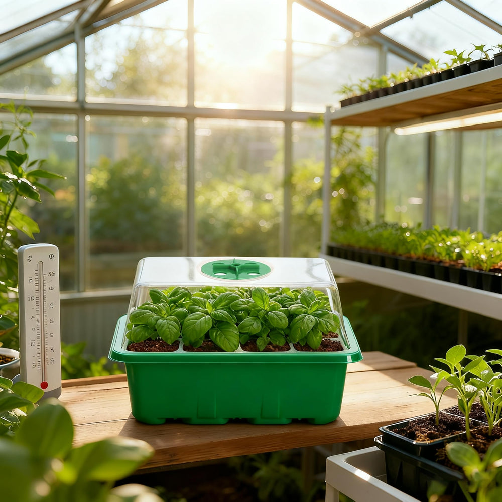 Bonviee seed starter tray showing drainage holes