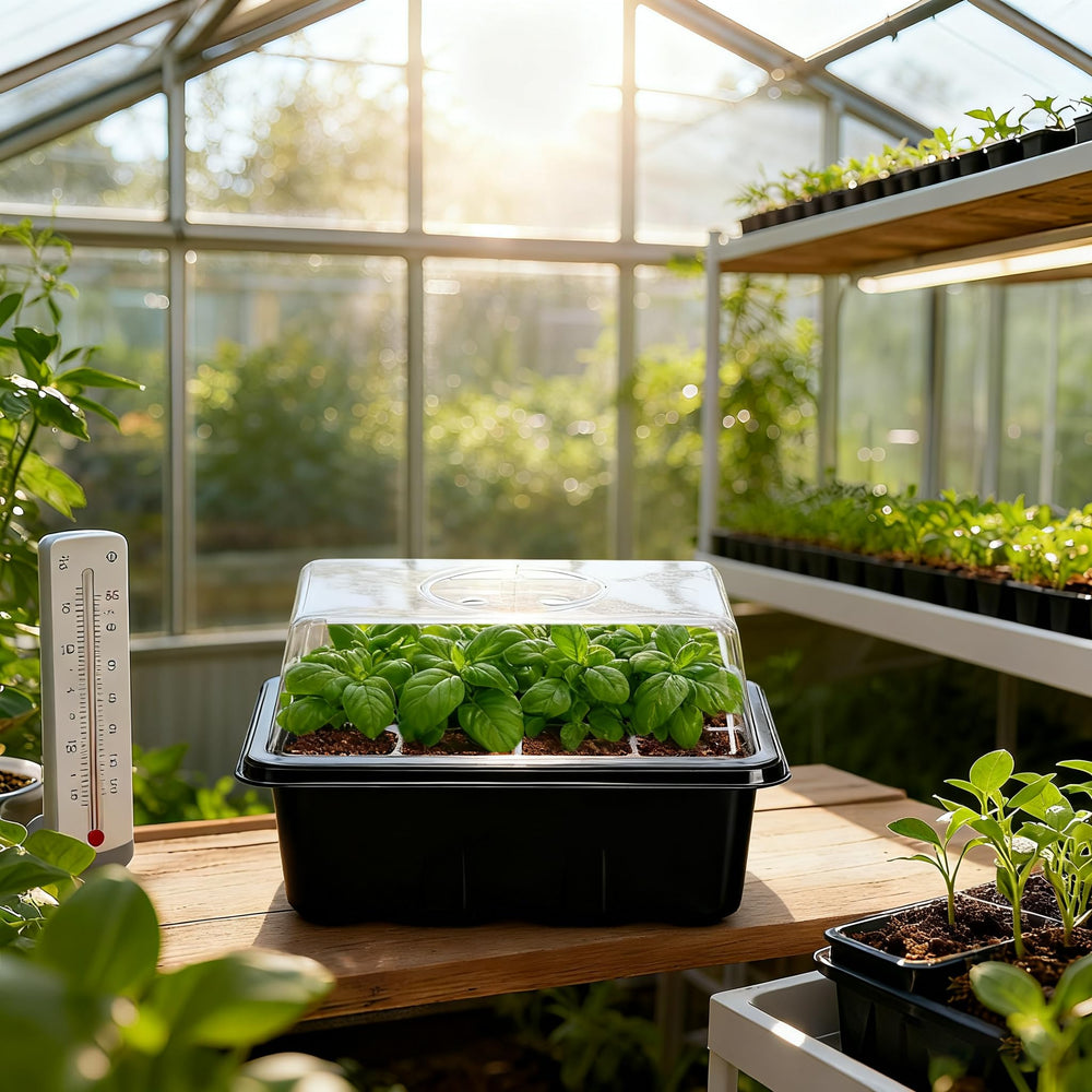 Bonviee seed starter tray with seeds planted inside