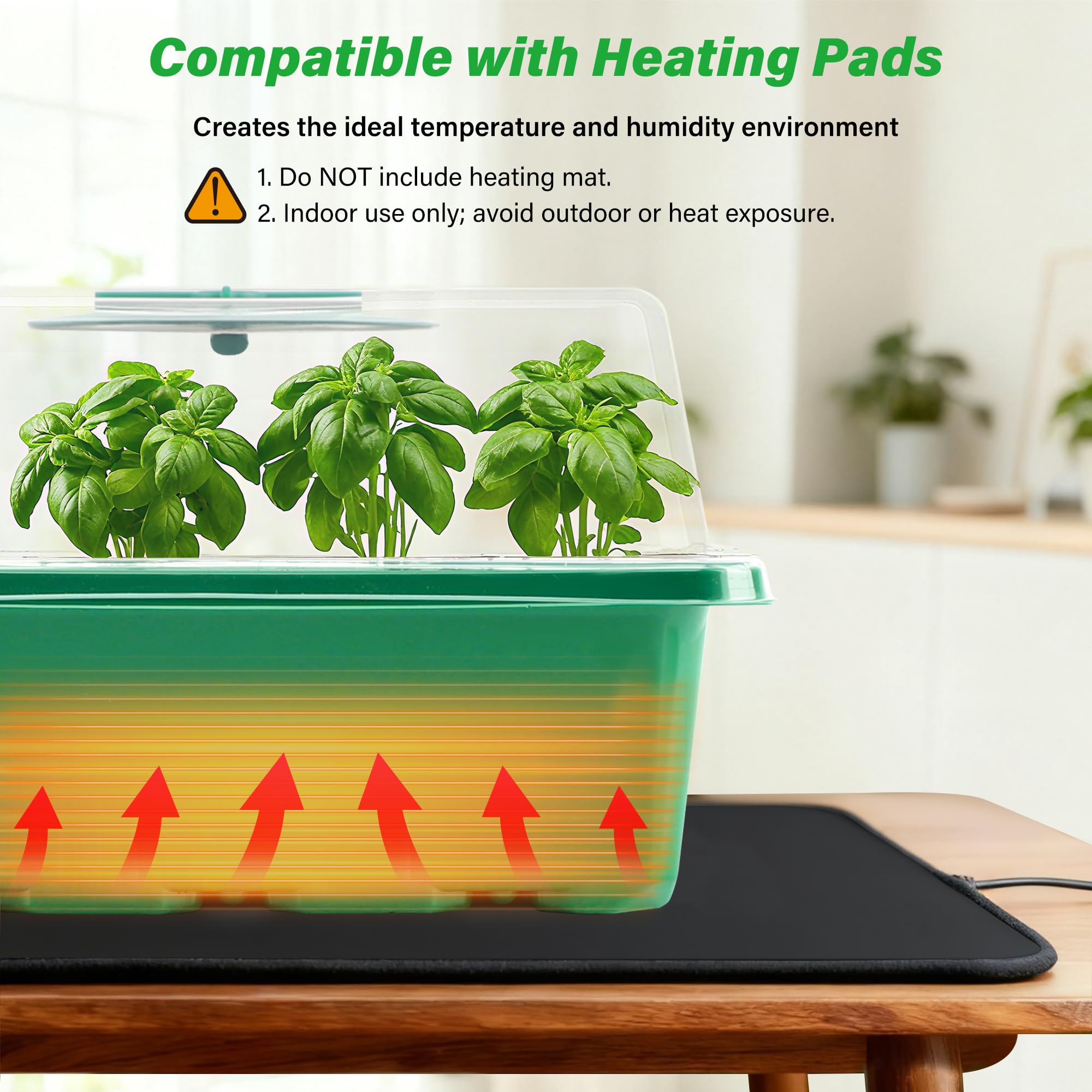 Bonviee seed starter trays in a gardening setup