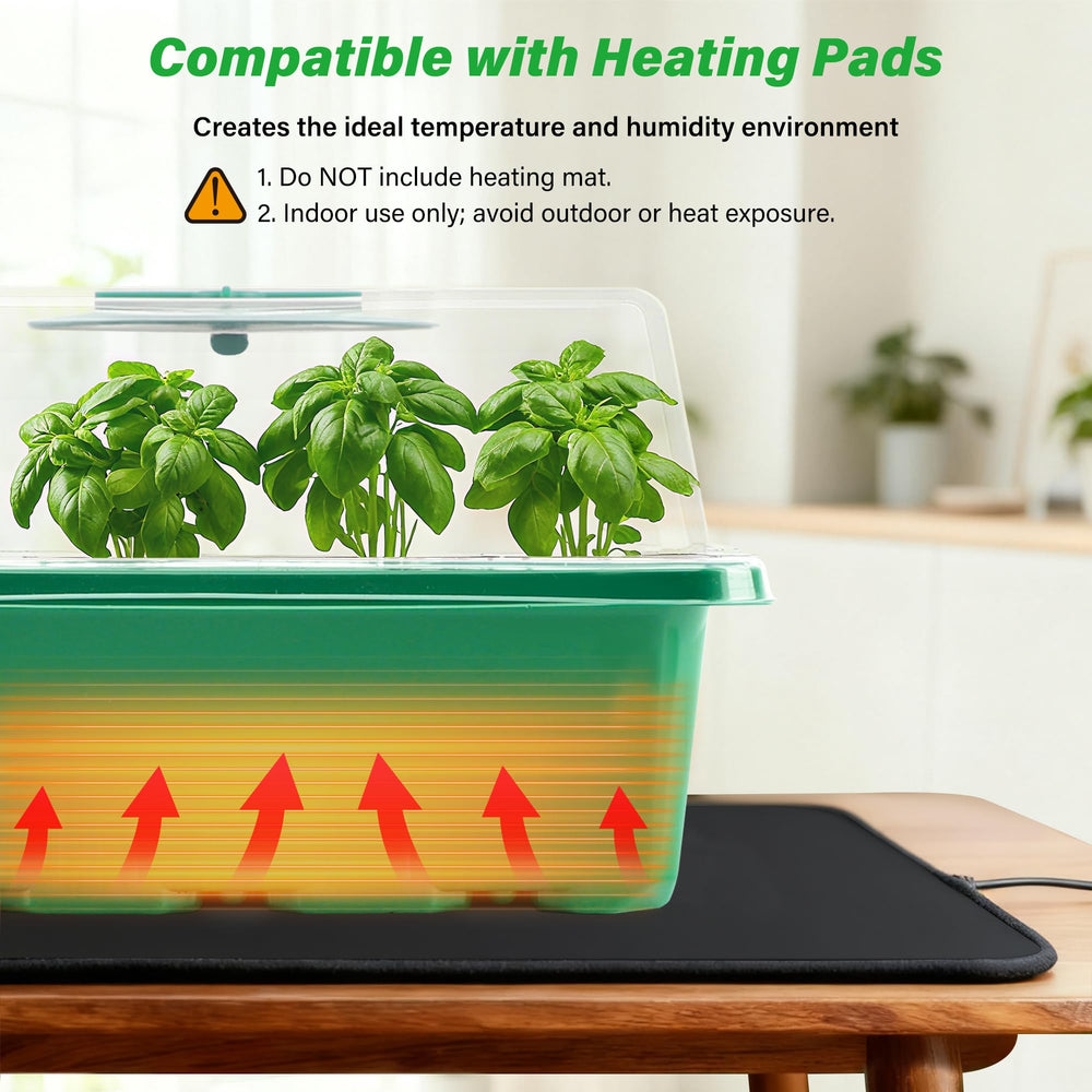 Bonviee seed starter trays in a gardening setup