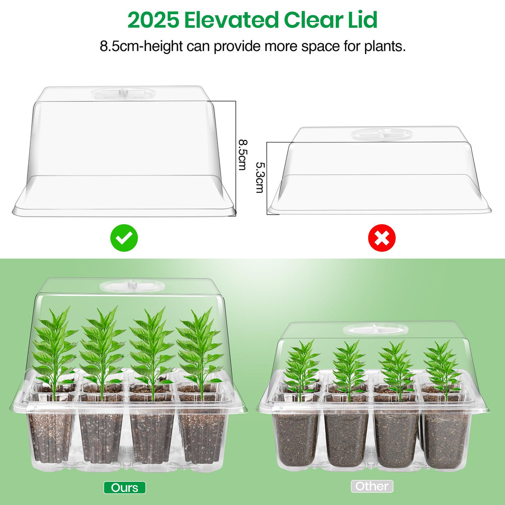 Bonviee seed starter trays with humidity vents included