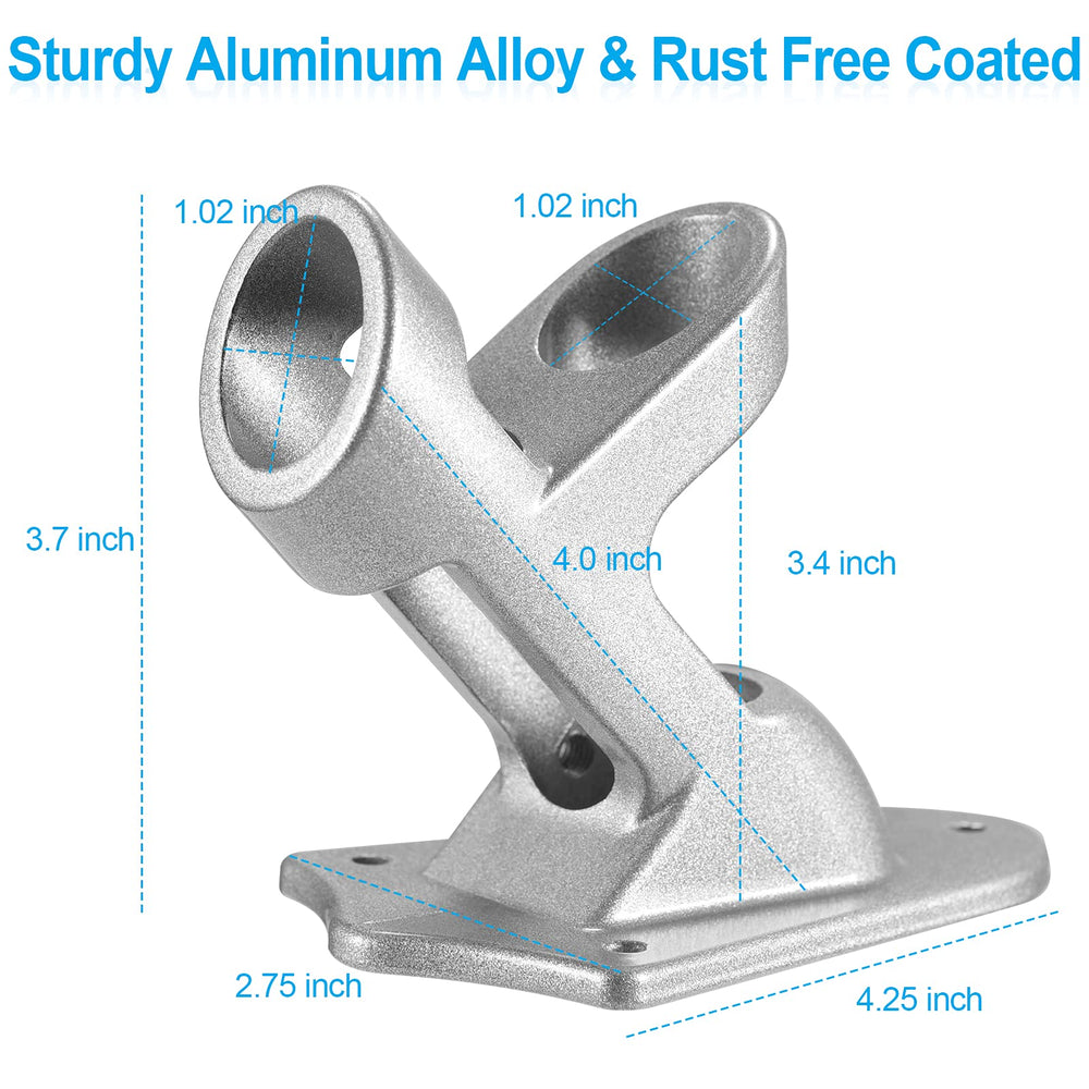 BONWIN Flag Pole Holder Bracket, close-up of aluminum material