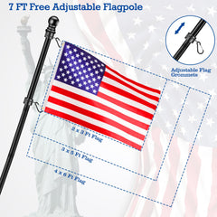 BONWIN flag pole holder showing two mounting positions