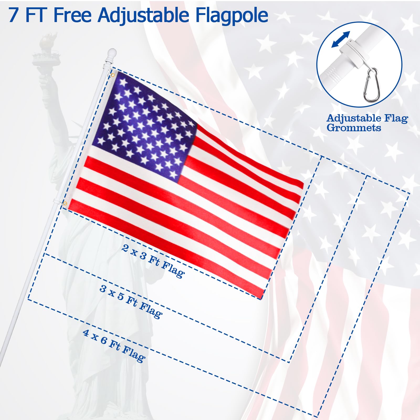 BONWIN Flag Pole Kit installation on a porch