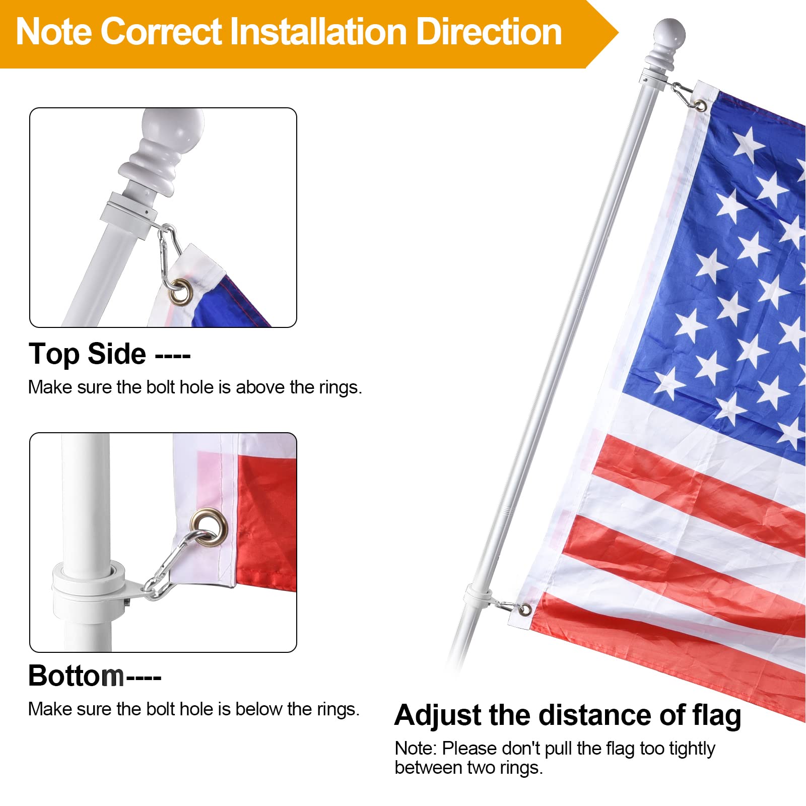 BONWIN Flag Pole Kit packaging and contents
