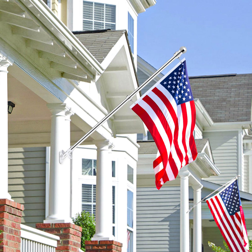 BONWIN flag pole rings with flags attached