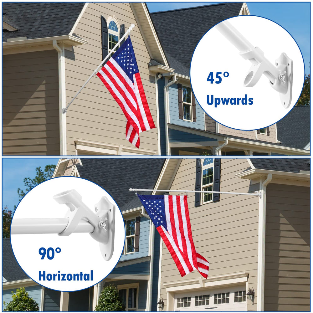 BONWIN flag pole with American flag displayed