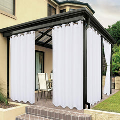 BONZER Outdoor Curtain 84" x 84" in white with grommets