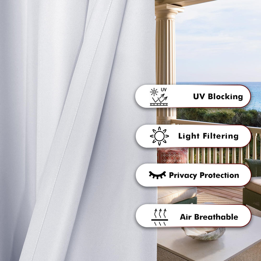 BONZER outdoor curtain draping elegantly in the wind