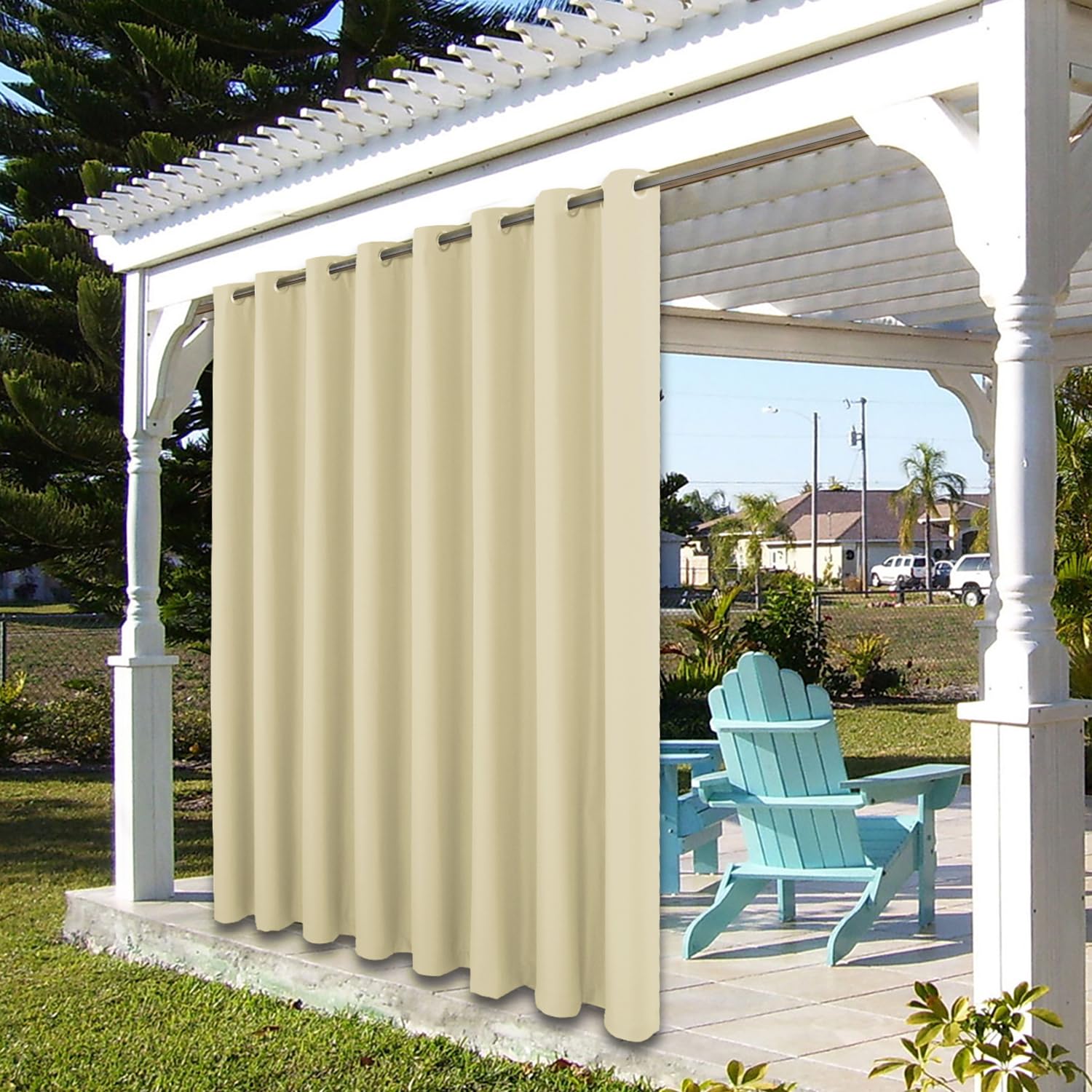 BONZER outdoor curtain folded for storage