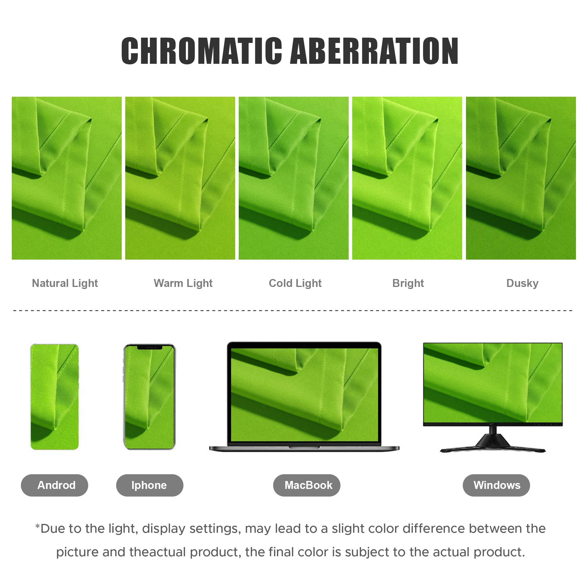 BONZER Outdoor Curtain Green close-up on fabric
