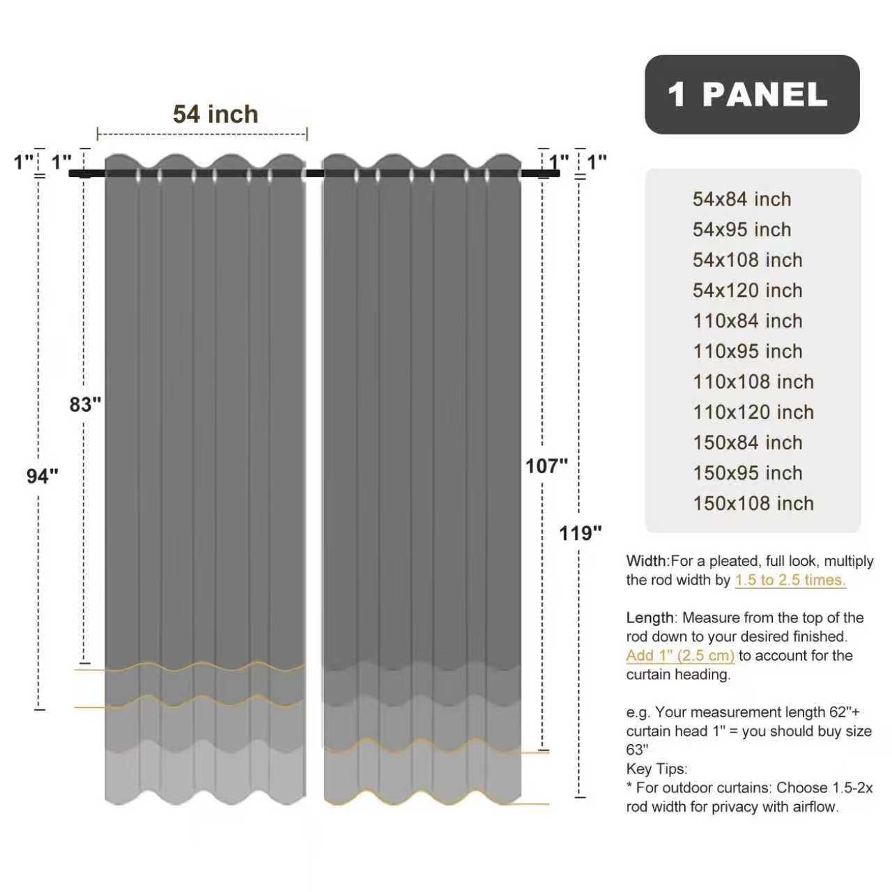 BONZER Outdoor Curtain hanging on a balcony