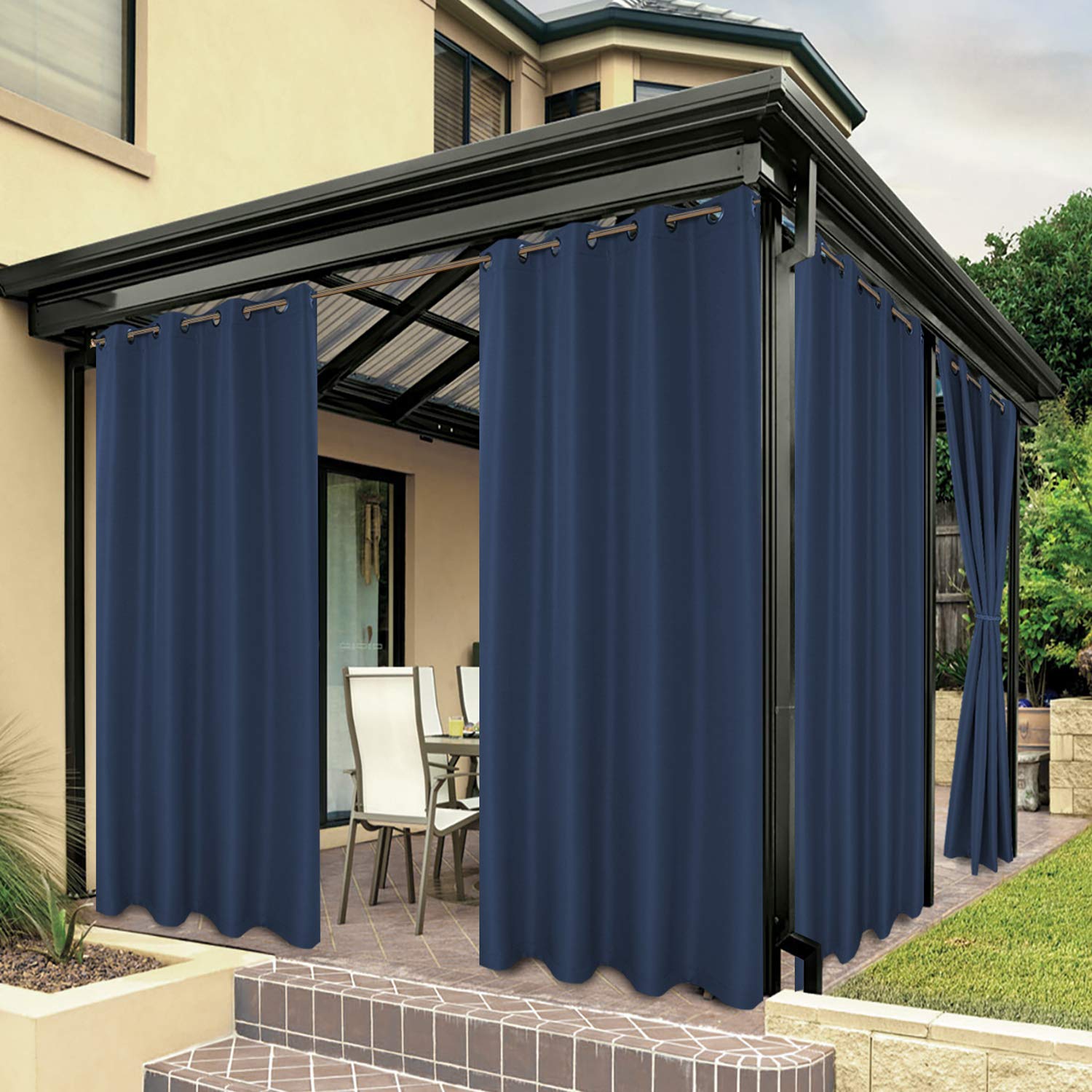 BONZER Outdoor Curtain navy 84" x 84" front view