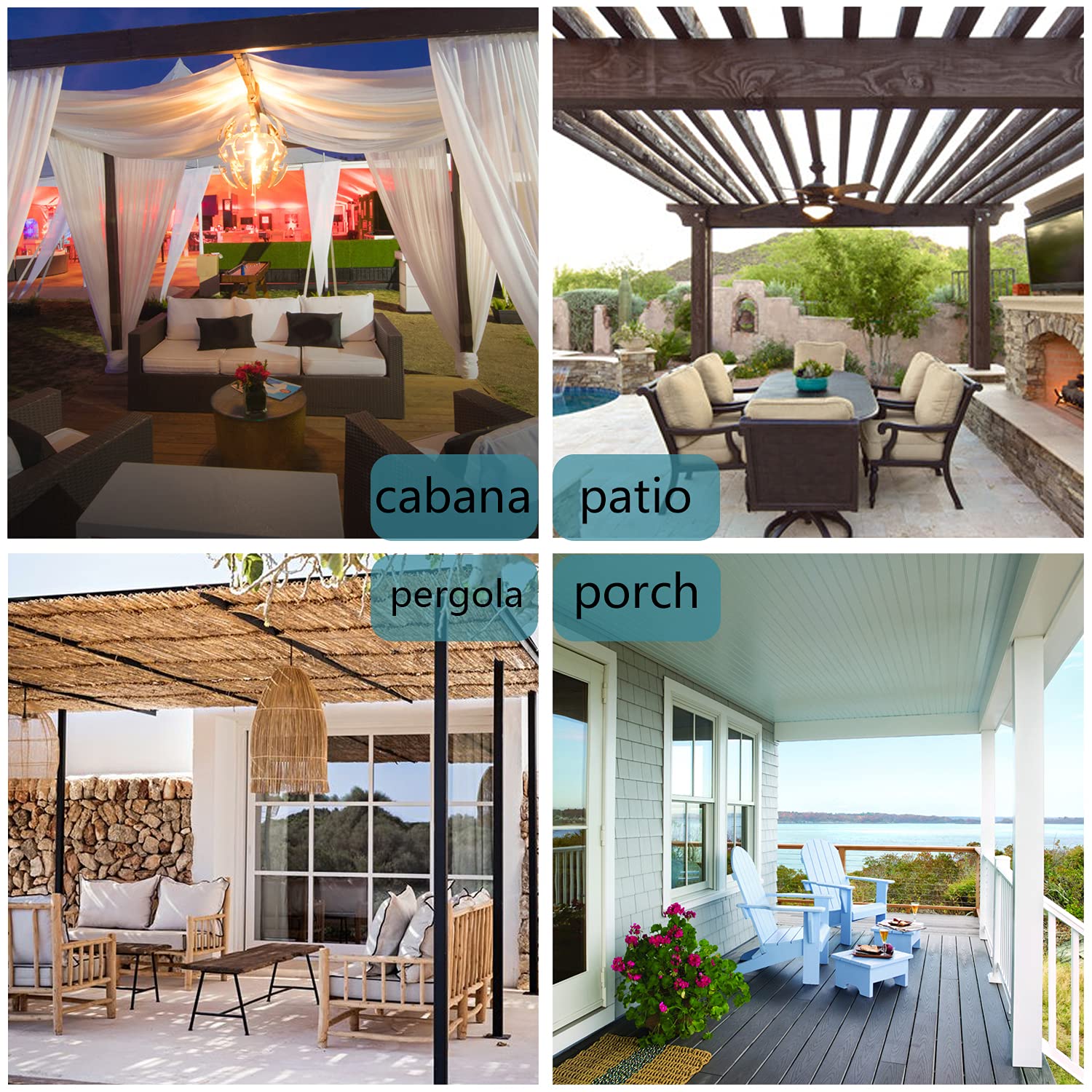 BONZER outdoor curtain on a balcony