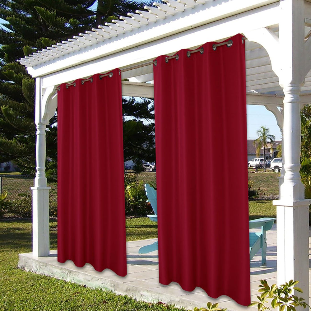 BONZER outdoor curtain showcasing its opacity and colour