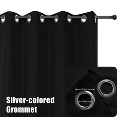 BONZER Outdoor Waterproof Curtain Black grommet detail